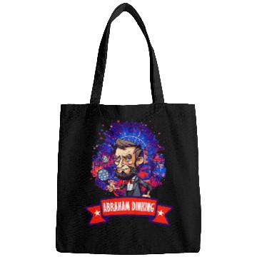 Discover Funny Abraham Lincoln Pickleball Abraham Dinking 4th of July Bags