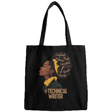 Discover Technical Writer Afro African American Black History Bags