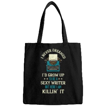 Discover Writer I Never Dreamed Typewriter Reading Book Lover Novel Bags