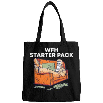 Discover WFH Starter Pack Funny Employee Humor Staff Work From homes Bags