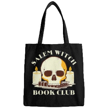 Discover Funny Halloween Salem Witch Book Club Bags
