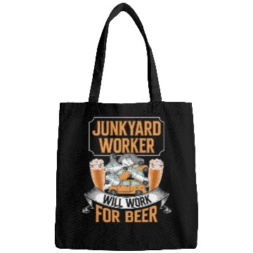 Discover Scrapyard Junkyard Worker will work for beer Junkyard Worker Bags