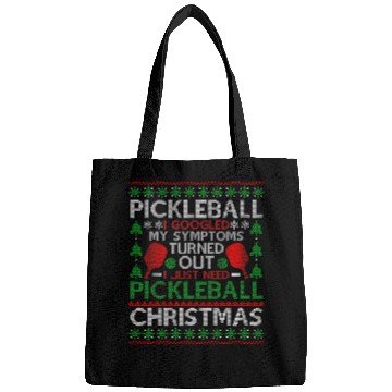 Discover Funny Ugly Christmas Sweater Kitchen Pickleball Player Bags