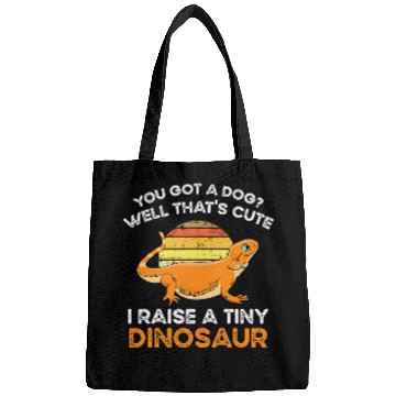 Discover Bearded Dragon Owner I Raise A Tiny Dinosaur Bearded Dragon Bags