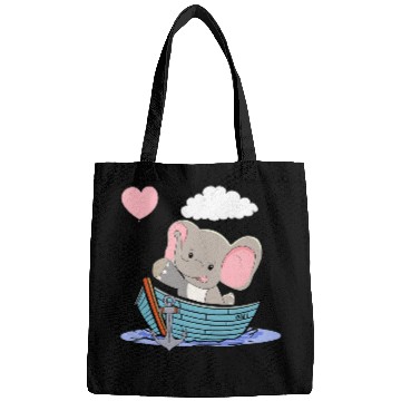 Discover Elephant maritime child boat fantasy sailor captain baby Bags