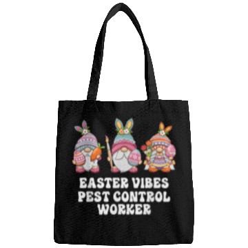 Discover Pest Control Worker Gnomes Easter Vibes Bags
