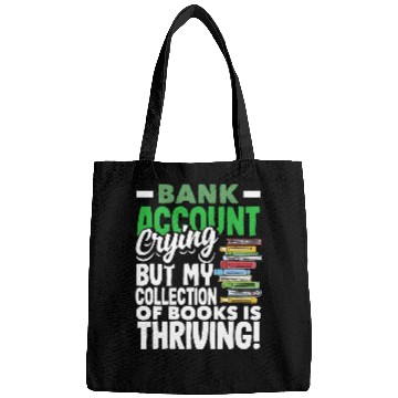 Discover Bank Account Crying Books Thriving Book Lover Bags