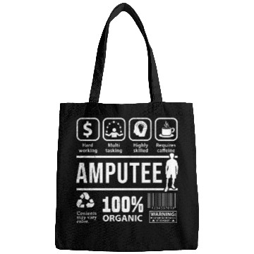 Discover Amputee Funny Multi Tasking graphic theme amputation Bags