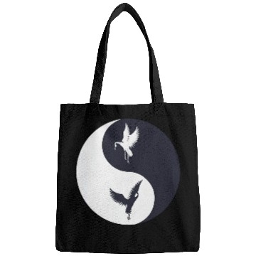 Discover Tai Chi White Crane Yin Yang Qi Gong Chinese White Bird Bags