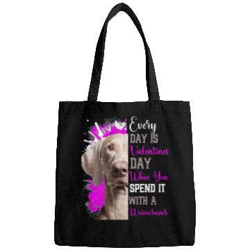 Discover Funny Valentines Day Weimeraner Mom Mother Dog Pink Cute Bags