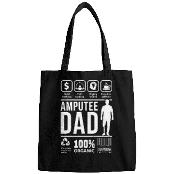 Discover Amputee Funny Multi Tasking DAD graphic theme Bags