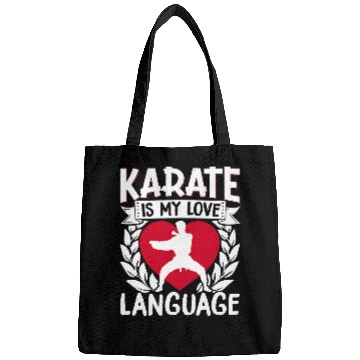 Discover Karate Black Belt Gi Uniform Karate Is My Love Language 1 Bags