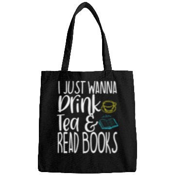 Discover Book Lover Tea Drinker Funny Gift Bookworm Librarian Nerd Bags