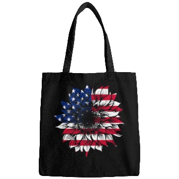 Discover American Flag Sunflower Hippie Bags