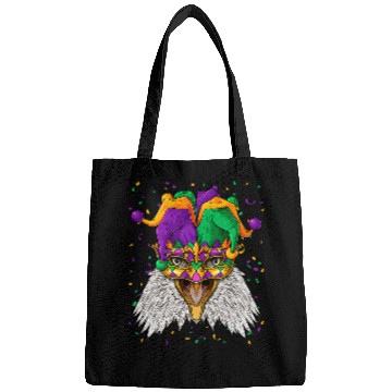 Discover Bald Eagle Mardi Gras Animal Face carnivals Jester Festival Bags