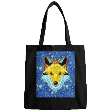 Discover Fox Lover Starry Night Animal Face Mandala Fox Bags