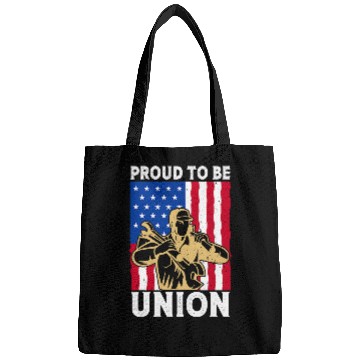 Discover Proud to be Union America Flag Strong Labor Day Bags