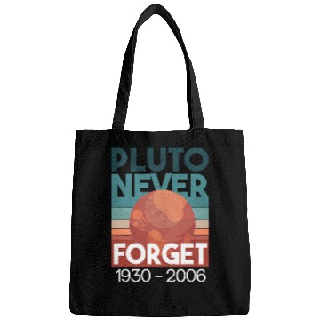 Discover Astronauts Pluto Never Forget Retro Style Funny Space Science Bags
