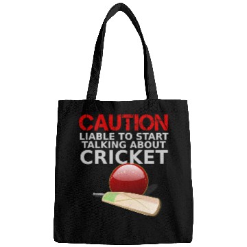 Discover Cricket Fan Caution Liable to start talking about cricket Bat ball Bags