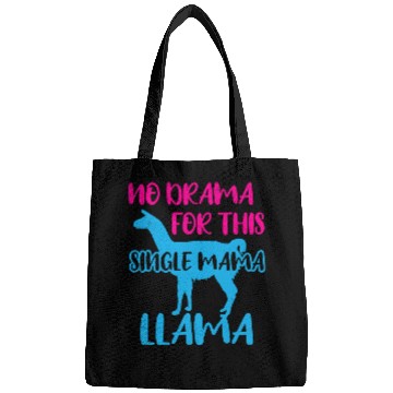 Discover Llama Lover Funny Mom No Drama Llama Lover Single Mama Life Mother Cute Bags