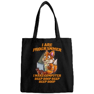 Discover Fox Lover I Are Programmer Nerd Nerd Fox Software IT Nerd Geek Coding Bags