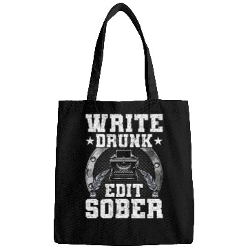 Discover Write Drunk Edit Sober Writer Author Writing Bags