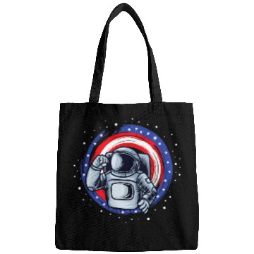 Discover Astronauts Funny Spaceman July 4th With Flag Astronaut Bags