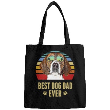 Discover American Foxhound bests Dog Dad Ever Retro Sunset Bags
