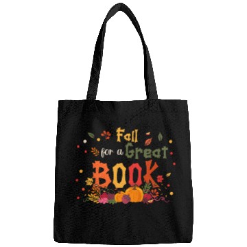 Discover Fall For A Great Book Reading Librarian Autumn Teacher Bags