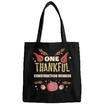 Discover One Thankful Construction Worker Thanksgiving Construction Bags