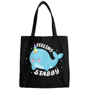 Discover Feeling Stabby Unicorns Narwhal Whale Kawaii Bags