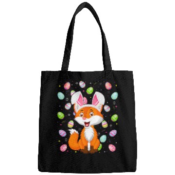Discover Fox Lover Bunny Easter Egg Lover Funny Fox Easter Sunday Bags