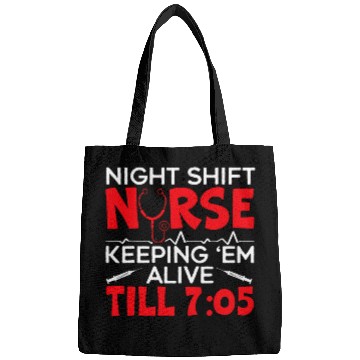Discover Night Shift nurses Graveyard Shift Worker Employee Bags