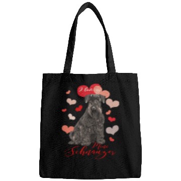 Discover Dog Schnauzer I Love My Miniature Schnauzer brown Especially for Mini Schnauzer Lovers puppy animal Bags