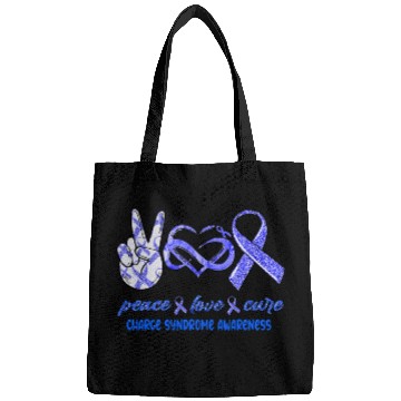 Discover Charge Syndromes Warrior Peace Love Cure Charge Syndromes Awareness Bags