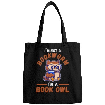 Discover Bookworm Owl Reading Book Reader Bags