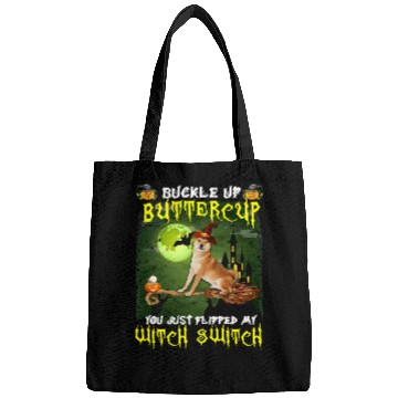 Discover Dog Shiba Inu Buckle Up Buttercup You Just Flipped My Witch Switch 513 paw Bags