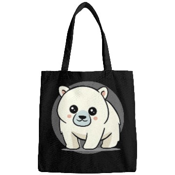 Discover Funny Bear Adorable Chibi Kawaii Baby Polar Bear Lover38 Cute Bears Bags