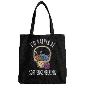 Discover Knitting Yarnting Funny Sayingting Needles Wool Soft Engineering Bags