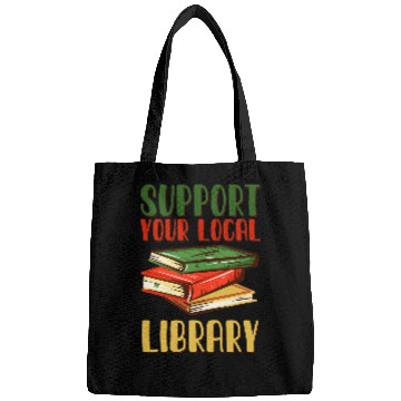 Discover Book Reading Support Your Local Library vintages Library Lover Book Lovers Bags