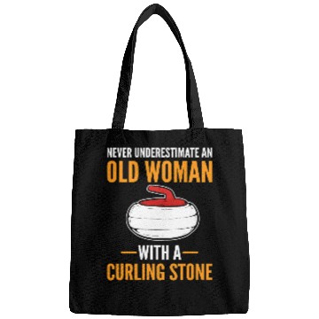 Discover Never Underestimate An Old Woman With A Curling Broom Curler Bags