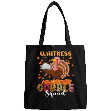 Discover Waitress Gobble Squad Funny Thanksgiving Turkey Leopard Bags