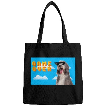 Discover 8Bit Game Over Bearded Collie 2 Bags