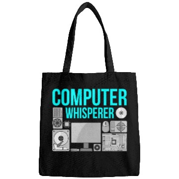 Discover Computer Whisperer IT Tech Software Programmer Geek Graphic Bags