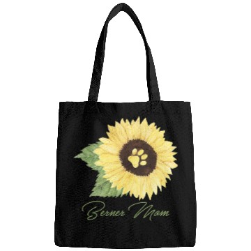 Discover Berner Mom Bernese Mountain Mama Dog Lover Sunflower Bags