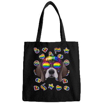 Discover LGBT Pride Pointer Gay Pride Month Dog Rainbow Lesbian Bags