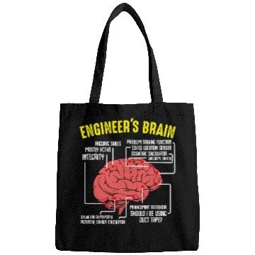 Discover Engineer Brain IT Computer Data Technique Work Interest Fun Bags