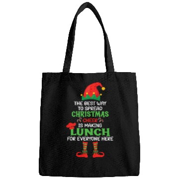 Discover Lunch Lady Christmas Cheer Elf School Cafeteria Worker Bags