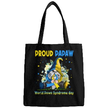 Discover Family Gnome Proud Papaw Down Syndromes Awareness T21 Bags