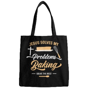 Discover Christian Jesus And Baking Funny Christian Baker Chef 1 Christ Bags